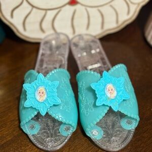Disney Frozen Kids Sandals - Turquoise and Clear